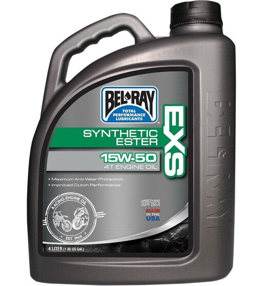 Garrafa 4 litros aceite de motor 100% Sintético Bel-Ray EXS 15W50 Garrafa 4 litros aceite de motor 100% Sintético Bel-Ray EXS 15W50